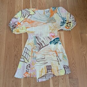 Stine - Goya Patterned Mini Dress - Size S